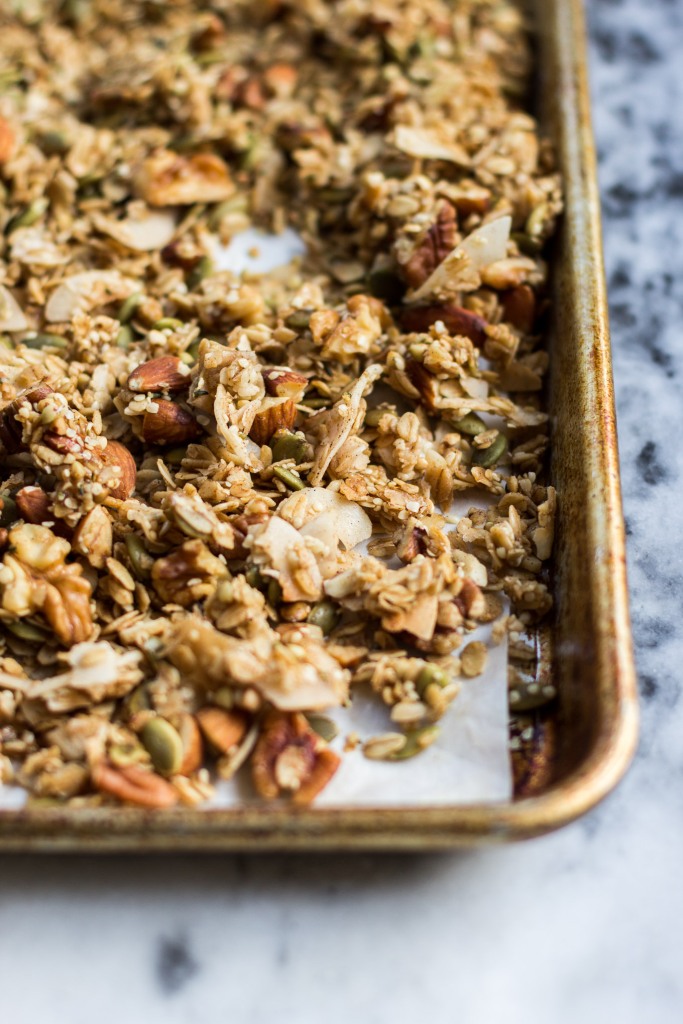 A simple recipe for the ultimate homemade granola packed with wholesome ingredients and naturally sweetened with maple syrup.